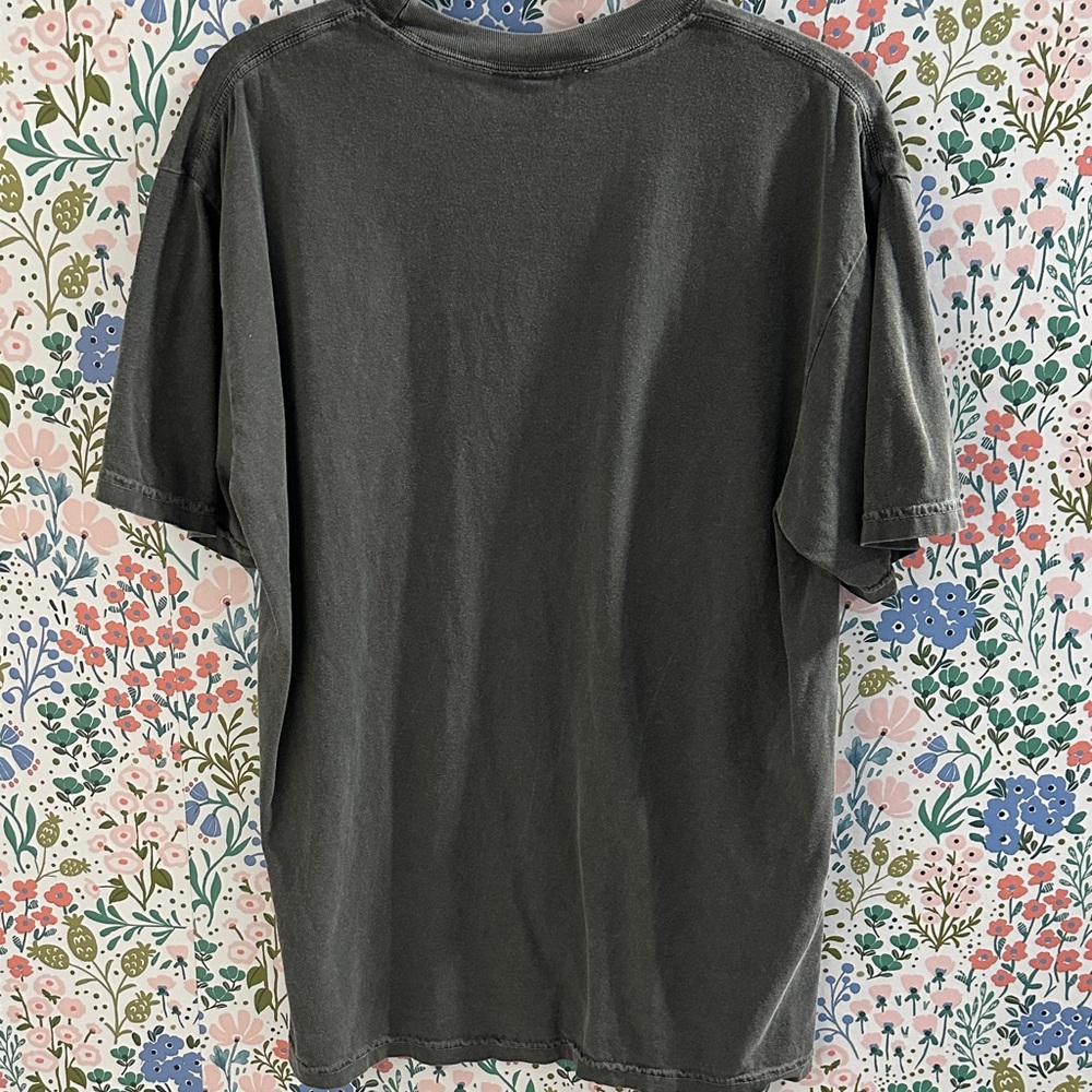 Comfort Colors Black Tee with Pink and Orange Design - Picture 6 of 7